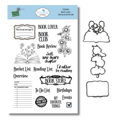 Elizabeth Craft Designs Rest & Relaxation Stamp & Die - Book Lover