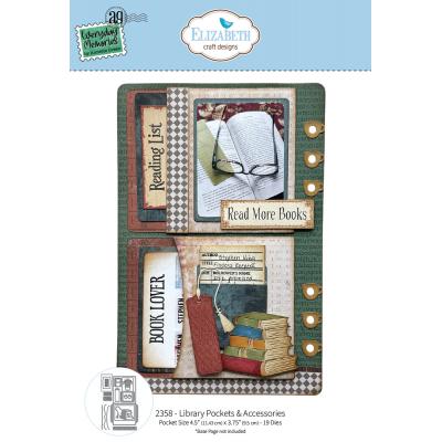 Elizabeth Craft Designs Rest & Relaxation Die - Library Pockets & Accessories