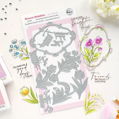 Pinkfresh Studio Sunlit Manor Press Plate - Blossom Medallion