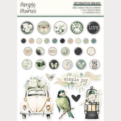 Simple Stories Simple Vintage Timeless Harmony - Decorative Brads