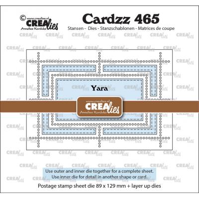 Crealies Cardzz Dies - Postage Stamp Sheet Yara (Rectangle With Rectangle)