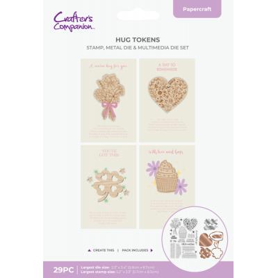 Crafter's Companion Hug Tokens Stamp & Metal Dies