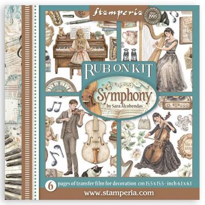 Stamperia Symphony - Rub-On Kit