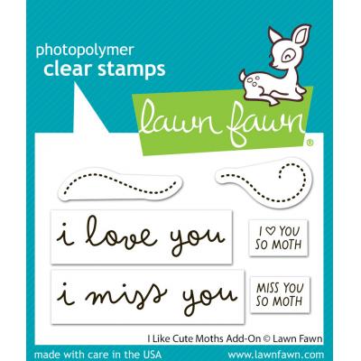 Lawn Fawn Stempel - I Like Cute Moths Add-On