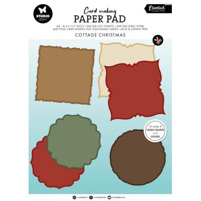 StudioLight Cottage Christmas Card Shapes - Card Making Pad