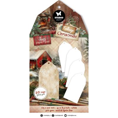 StudioLight Cottage Christmas - Tag Paper Pad White