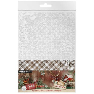 StudioLight Cottage Christmas - Acetate Sheets Plaid & Snow