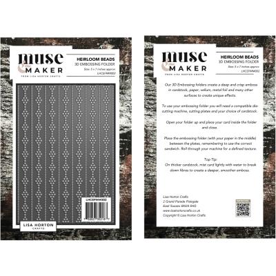 Lisa Horton Crafts Muse & Maker 3D Embossing Folder - Heirloom Beads
