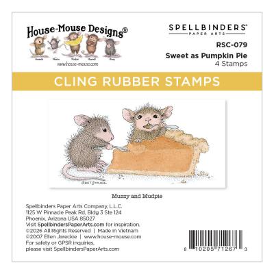Spellbinders Holiday Dreams Cling Rubber Stamp - Sweet as Pumpkin Pie