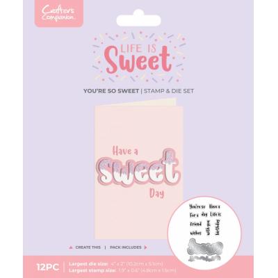 Crafter's Companion Life Is Sweet Stamp & Die - You're So Sweet