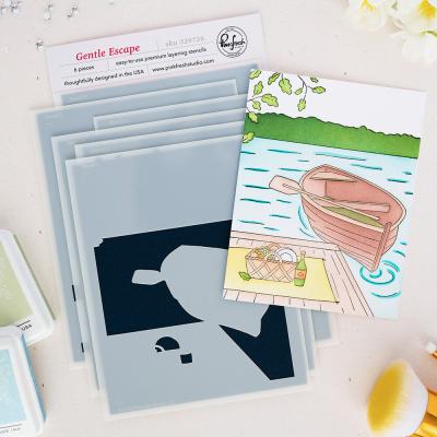 Pinkfresh Studio Quiet Moments Stencil - Gentle Escape