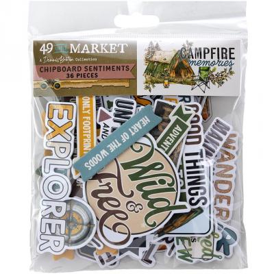 49 And Market Campfire Memories - Chipboard Sentiments