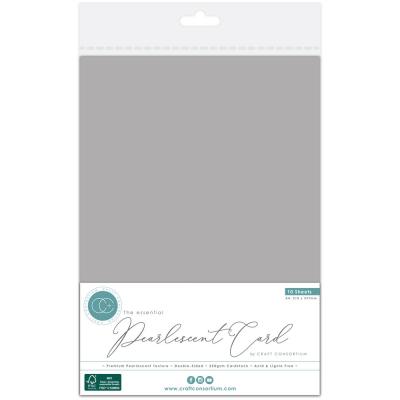 Craft Consortium The Essentials Pearlescent Card - Silver