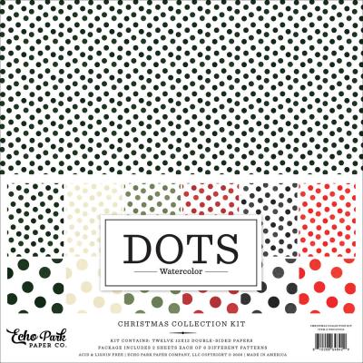 Echo Park Collection Kit - Watercolor Polka Dots Christmas