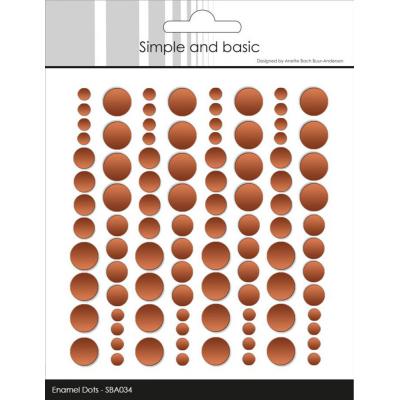imple and Basic Adhesive Enamel Dots Metallic Copper Matte