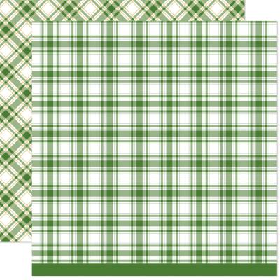 Lawn Fawn Let It Shine Holiday Plaids Designpaper - Pinecone Path