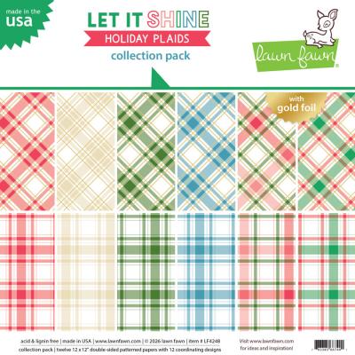 Lawn Fawn Let It Shine Holiday Plaids - Collection Pack