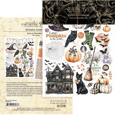 Graphic 45 BOOtiful Greetings - Rub-on Transfers
