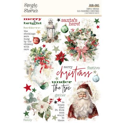 Simple Stories Simple Vintage Old-Fashioned Christmas - Rub-Ons