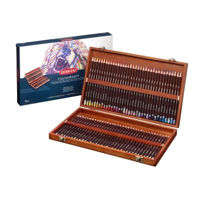 Derwent Coloursoft Pencil - Wooden Box With 72 Pencils