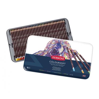 Derwent Coloursoft Pencil - Tin Of 36 Pencils