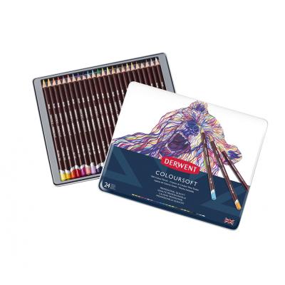 Derwent Coloursoft Pencil - Tin Of 24 Pencils