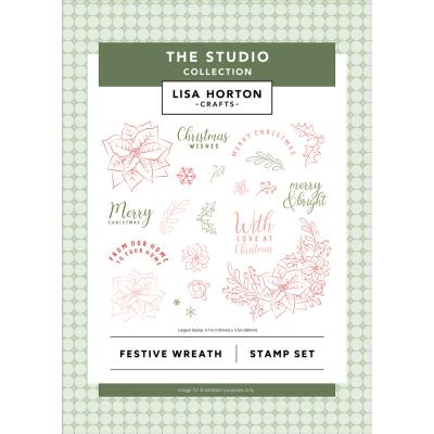 Lisa Hortin Crafts Stempel - Festive Wreath
