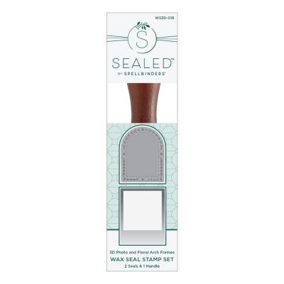 Spellbinders Simply Halloween Wax Seal Stamps + Handle - 3D Photo & Floral Arch Frames