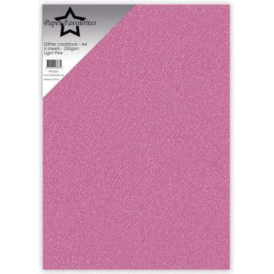 Paper Favourites Glitter Cardstock - Light Pink