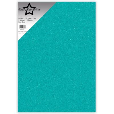 Paper Favourites Glitter Cardstock - Ice Blue