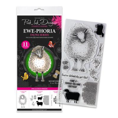 Katy Sue Designs Pink Ink Designs Stempel - Ewe-Phoria Sheep