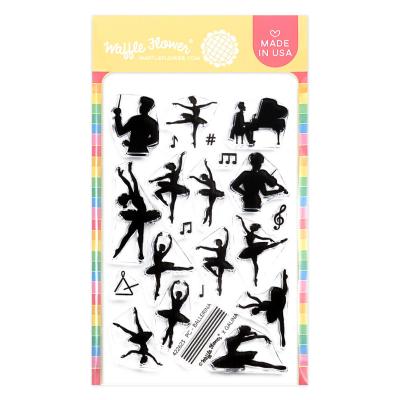 Waffle Flower Postage Collage Stempel - Ballerina Silhouettes