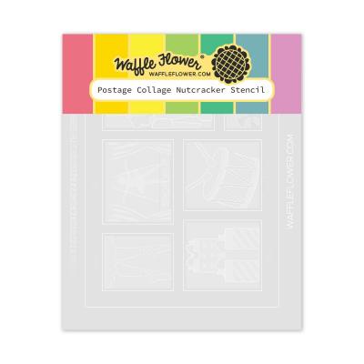 Waffle Flower Postage Collage Stencil - Nutcracker