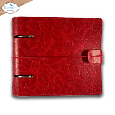 Elizabeth Craft Designs Comfy Cozy - Memory Binder Square Page Festive Red Embossed