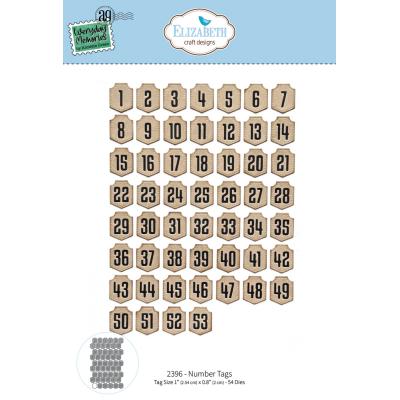 Elizabeth Craft Designs Comfy Cozy Die - Number Tags
