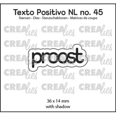 Crealies Texto Positivo Dies - Proost  (NL)