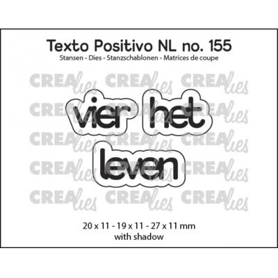 Crealies Texto Positivo Dies - Vier het Leven (NL)
