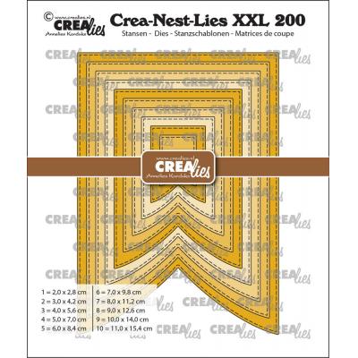 Crealies Crea-Nest-Lies XXL Dies - Banner C With Stitchline