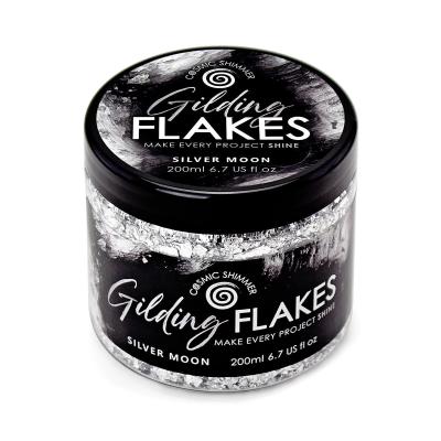 Cosmic Shimmer Gilding Flakes - Silver Moon