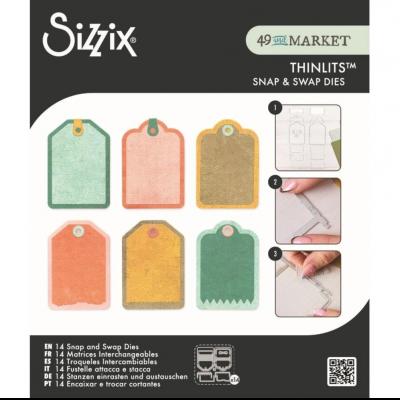 Sizzix 49 and Market Thinlits Dies - Snap And Swap Mini Tags