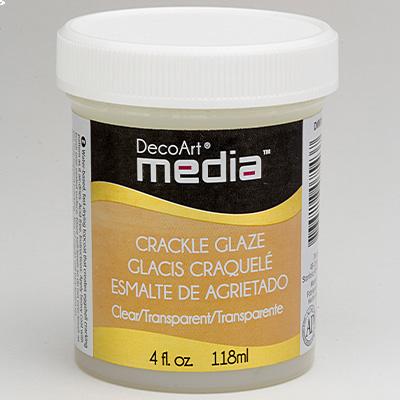 Mixed Media Crackle Glaze Clear
