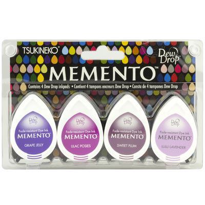 4er-Set Memento Dew Drops Stempelkissen Juicy Purples