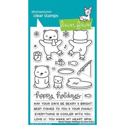 Lawn Fawn Clear Stamps - Beary Happy Holidays
