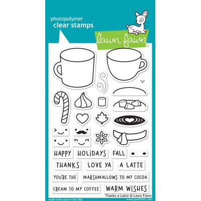 Lawn Fawn Clear Stamps - Thanks A Latte