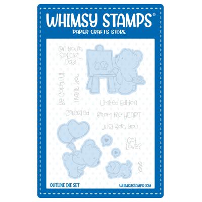 Whimsy Stamps Die Set - Bear Love