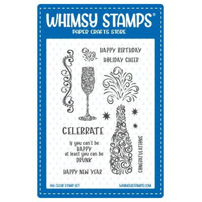 Whimsy Stamps Stempel - Celebrate Champagne