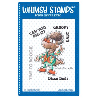 Whimsy Stamps Stempel und Stanzen - Disco Dude Dudley