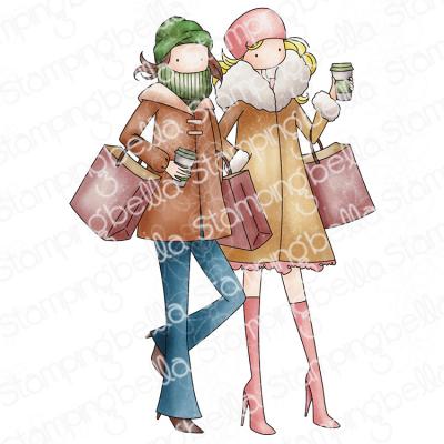 Stamping Bella Stempel - Uptown Girls Francesca and Madeleine love Shopping