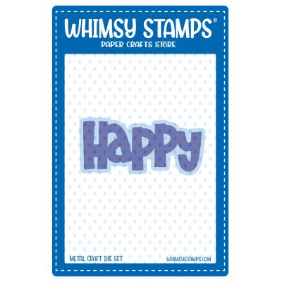 Whimsy Stamps Cutting Dies - Happy Word and Shadow