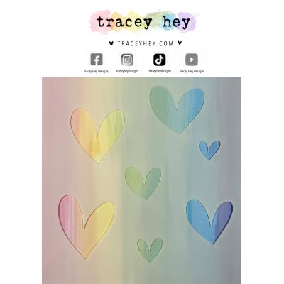 Tracey Hey Stencil - Hearts